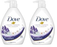 Dove Lavender & Chamomile Go Fresh Body Wash with Relaxing Floral Scent, 1L (Pack of 2)