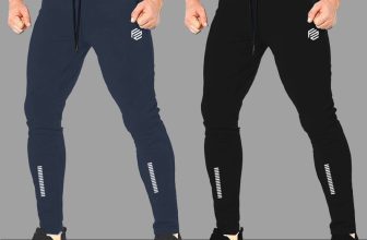 FLYZEN Self Design Men Black, Grey Track Pants