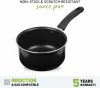 SIWAAN Siwaan Black Pan for Daily Cooking – 2L Sauce Pan 16 cm diameter 2 L capacity(Cast Iron, Non-stick, Induction Bottom)