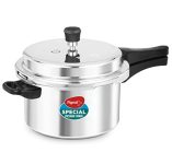Pigeon by Stovekraft Aluminium Pressure Cooker 5 Litre Non Induction Base Outer Lid Cooker (Silver, 12737)