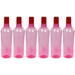 PEARLPET Nira- BPA-free Plastic Water Bottle Set of 6 Pcs, Each 1000ml, Red
