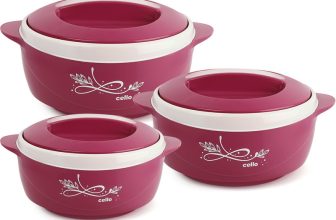 cello Sapphire Pack of 3 Thermoware Casserole(500 ml, 1000 ml, 1500 ml)