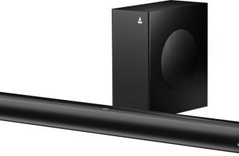 boAt Aavante 1550 Plus w/ Exquisite Design, LEDs & Master Remote Control 160 W Bluetooth Soundbar(Premium Black, Pebble Black, 2.1 Channel)