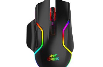 Ant Esports GM320 RGB Optical Wired Gaming Mouse | 8 Programmable Buttons | 12800 DPI I Ergonomic Design with Braided Cable – Black