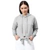 Campus Sutra Women’s Cotton Hooded Neck Sweatshirt (CB22_HDS_W_PLN_GR_Brown_S)
