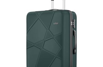 Safari Pentagon 75cm Large Checkin Trolley Bag Hard Case Polypropylene 4 Wheels 360 Degree Wheeling System Luggage, Travel Bag, Suitcase for Travel, Trolley Bags for Travel, Dusk Green