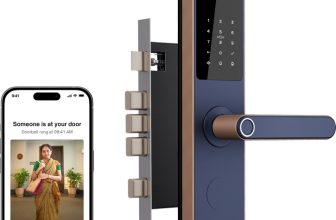 NATIVE By Urban Company Lock Pro with Camera Unlock & Doorbell Connect | 7-Way Unlock |Free Installation Smart Door Lock(Blue)