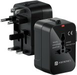 Portronics Juicemate 20W All In One Universal International Travel Adaptor,Type C/USB Port 1  Socket Extension Boards(Black, 0 m, With USB Port)