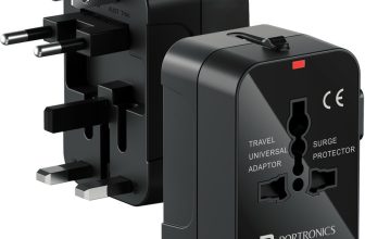 Portronics Juicemate 20W All In One Universal International Travel Adaptor,Type C/USB Port 1  Socket Extension Boards(Black, 0 m, With USB Port)