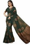Prisan Trendy Vastra Self Design Banarasi Silk Blend Saree(Light Blue)