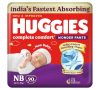 Huggies Complete Comfort Wonder Pants | Pant Style Baby Diapers Newborn Size, 90 Count | India’s Fastest Absorbing Diaper, Prevents Diaper Rash, Ideal for 0-5 Kgs