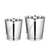 Mintage Stainless Steel Bucket for Bathroom 9.5L+15.6 litres Set of 2 | Water Storage Bucket for Kitchen | Balti for Serving | Leak Proof Multipurpose Use | Balti for Home Steel Buckets with Handle