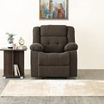 Home Centre Zurich Next Fabric 1-Seater Standard Sofa Recliner – Brown
