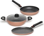 Prestige Festival Pack – Build Your Kitchen Induction Bottom Non-Stick Coated Cookware Set(Aluminium, 3 – Piece)