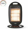 Glen HA 7017 HL Black 1200 watt Electric Halogen Room Heater with 3 Heat Settings Black-HA7017HL Halogen Room Heater