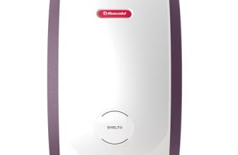 Racold Svelto 3L 3KW Vertical Instant Water Heater(Geyser) White | Free Electric Plug | Faster Heating |3 Levels of Safety |Italian Design| Convenient for Kitchen & Bathroom Applications