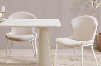 Home Centre Dining Chair Senorita Mild Steel 2 Cushion Dining Chairs | Mild Steel Dining Chairs for Dining Room|(Cream) 1 Year Warranty