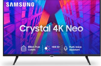 Samsung Crystal 4K Neo Series 138 cm (55 inch) Ultra HD (4K) LED Smart Tizen TV with Voice Search(UA55AUE65AKXXL)