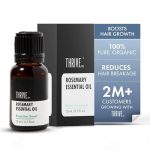 ThriveCo Rosemary Essential Oil for Hair Growth & Hair Fall Control | 100% Pure & Organic | Enriched with Vitamin E | Strengthens Hair, Reduces Breakage & Improves Scalp Health | For Men & Women | 15ml