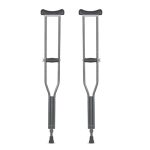 Vissco Astra Under Arm Crutches Aluminium, Crutches for those Physically Chalenged With Adjustable Elbow Support, PVC grip Handle, Light Weight & Height Adjustable, Walking Stick (1 Pair) – XL (Grey)