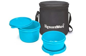 Signoraware Executive Small Lunch Box with Bag, 15cm, T Blue