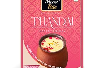 MevaBite Instant Energy Thandai Mix 100g | Traditional Cooling Summer Drink Powder with Real Rose Petals, Dry Fruits, Spices & Herbs | Refreshing & Nourishing Beverage for Festivals & Daily Use