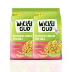 WickedGud Masala Noodles, Pack of (207gm x 2) | Whole Wheat | Whole Wheat | No Maida | No Palm Oil | No MSG |Source of Protein | High Fibre | Cholesterol Free