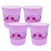 Wonder Homeware WBP 101 Printed Dustbin Set, Set of 4 pc 6 LTR, Pink Color, Made in India, KBS02806