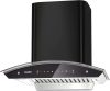 AGARO Elite 60 cm 1200 m3/hr Auto-Clean curved glass Kitchen Hood Auto Clean Wall Mounted Black 1200 CMH Chimney