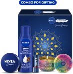NIVEA Combo with Body Lotion, Lip Balm, Face Moisturizer Cream, Candle for Men & Women(4 Items in the set)