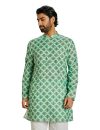Amazon Brand – Symbol Men’s Mid Length Festive Kurta 37″_SY-A23-MNA-MKT-120_Green1_2XL