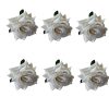 Artificial Rose Tiktok Hairpin – Pack of 6, Suitable for Indian Wedding, Stylish Women Hairstyle, Hair Accessories for Girls and Women – Pack of 6 (White)