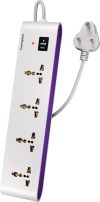 Crompton Powerbox Alpha S 4  Socket Extension Boards(White, Purple, 2 m)
