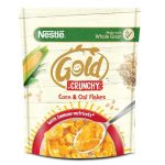 Nestlé Gold Crunchy Corn & Oat Flakes – Breakfast Cereal with Immuno-Nutrients | Made with Whole Grains & The Goodness Of B Vitamins, Calcium & Vitamin D, No Added Colours & Flavours, 850g, Pouch