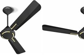 Havells 1200Mm Ambrose Es Ceiling Fan|Premium Matt Finish, Decorative Fan, Elegant Looks, High Air Delivery, Energy Saving, 100% Pure Copper Motor|2 Year Warranty|(Pack Of 2, Midnight) 1 Star