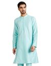 Amazon Brand – Symbol Men’s Rayon Festive Solid Short Long Kurta (Regular Fit) (SY-A22-MNA-ETK-04_Aqua_M)