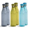 HW Kitchen Plastic Water Bottle I Water Bottle 1 Ltr | Ideal For Kitchen Home Office Travel Small Fridge For Room Gym| Unbreakable & Leak Proof I BPA Free | Set Of 6 Water Bottles, Assorted
