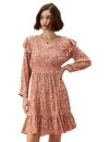 Amazon Brand – Eden & Ivy Women’s Rayon Fit and Flare Knee-Length Dress (ENI-SS23-WDR-104_Clay Pink_XS)