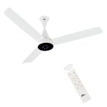 RR EFFY 26 Watt BLDC 5 Star Rated Designer Ceiling Fan, With 70% Energy Savings, With Smart Remote & LED Lights, Ceiling Fan for Home and Office, 2 Year Manufacturer Warranty (White)