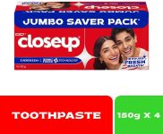 Closeup Long lasting 18 Hours Of Fresh Breath and White Teeth Toothpaste(600 g, Pack of 4)