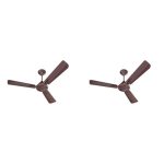 Havells 1200mm Ambrose ES Ceiling Fan | Premium Finish, Deco. Fan, Elegant Looks, High Air Delivery, Energy Saving, 100% Pure Copper Motor | 2 Year Warranty by Brand | (Pack of 2, Cola Espresso Brown)