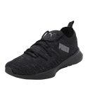 Puma Mens Flyer Runner Engineered Knit Black-Asphalt Running Shoe – 8UK (37999303)