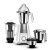 Wipro Elato Divine FMG 213 800 Watt Mixer Grinder with 4 Jars,Heavy Duty 100% Copper Ball Bearing Motor with 5 Year Warranty,Superfast Grinding,Clip Lids – Hands Free use, 4 Jars Mixer Grinder, White