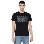 Wrangler Men’s Printed Black T-Shirt (Regular)