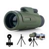 Cezo 12×50 Monocular for Adults Kids,HD Monocular Scope for Gifts Monocular Telescope for Smartphone Watching Birds Hiking,Concert,Travelling- Green