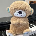 Zyntrico Soft Breathing Plush Teddy Bear with Music, Lights & Heartbeat – Soothing Sleep Sound Machine for Infants & Newborns | Calming Stuffed Toy for Baby Girls & Boys (Multicolor,1 Pcs)