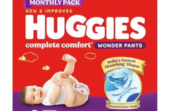 Huggies Complete Comfort Wonder Pants | Pant Style Baby Diapers Small Size, 172 Count | India’s Fastest Absorbing Diaper, Prevents Diaper Rash, Ideal for 4 to 8 Kgs (86 count, Pack of 2)