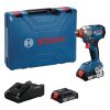 BOSCH GDX 18V- 285 Professional Cordless Impact Wrench/Driver Kit (Hybrid tool) | 18 V| 2 x 2.0 Ah Batteries| 285 Nm Torque | 2-in-1 Tool | L- Boxx included | Model 06019N21F2 | 1 year warranty
