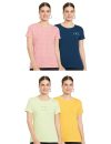 Amazon Brand – Symbol Women Cotton Blend Regular Fit T-Shirt (SYM-AW22WTE-006_Multicolor 21 S)