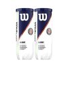 WILSON WRT126400 Roland Garros All 2 Can Tennis Ball (Pack of 6)